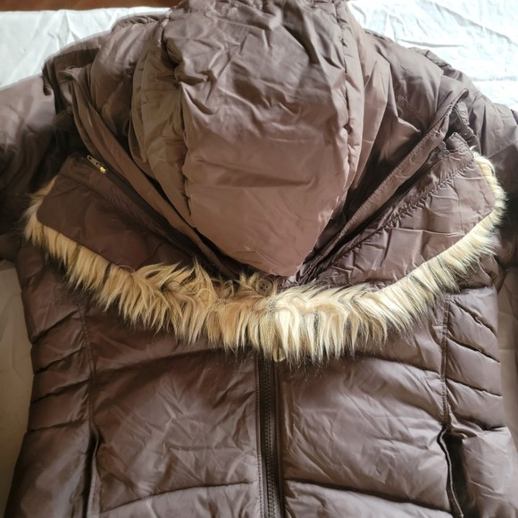 Mountain Hard Wear Brown Long Trench Down Puffer Coat - XS - Picture 2 of 11